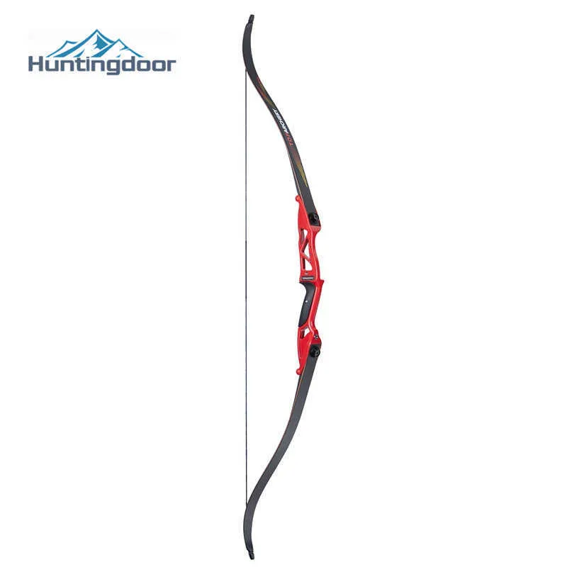 Bogen Pfeil Bogenschießen 56 Zoll Recurve Bogen Take-down Jagd Bogen Anfänger Rechts Hand Bogen Rot Metall Griff Riser Abschnitt für SchießenHKD230626