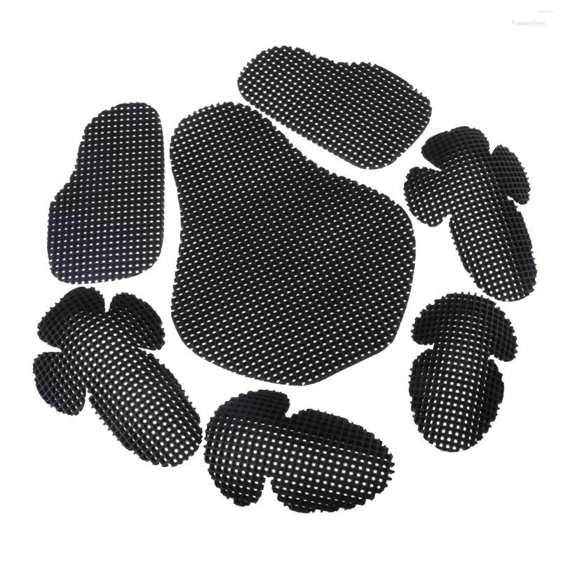 Motorcycle Armor 7 Pieces Black Motorbike Elbow/Back/Shoulder/Chest Guards Body Protectors Armours