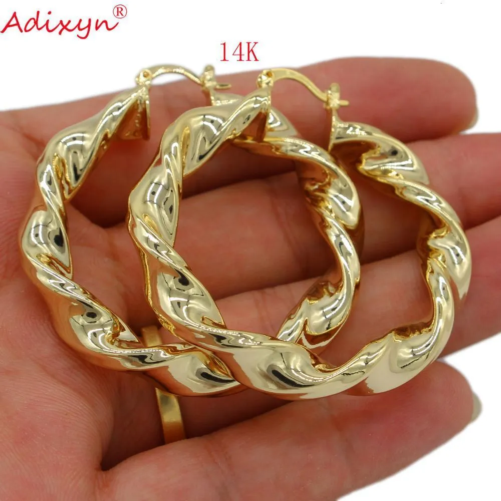 Ear Cuff Adixyn Four Color Desigh Etiopian Gold Hoop Kolczyki dla kobiet złoty kolor kropli w stylu kolczyka mody 07107 230626