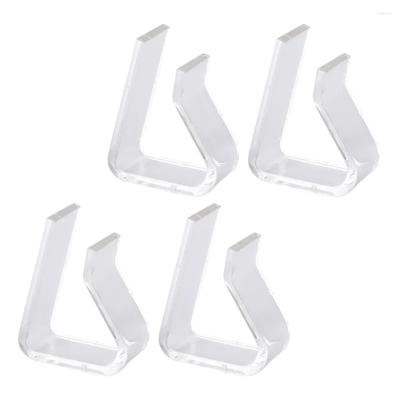 Nappe 4 Pcs Nappe Clip Printemps Pique-Nique Titulaire Sécurisation Dîner Pinces Articles De Fête En Plastique Maison Triangle Clips Transparent