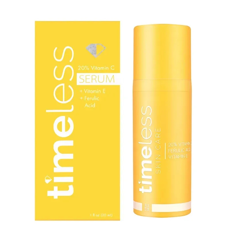 Serum Timeless 30ml 20% VITAMIN C E Ferulic Serum 스킨 모이스춰 라이징 브라이트 스킨 케어 페이스 로션 에센스 1fl.oz Make Up VE Ferulic Acid