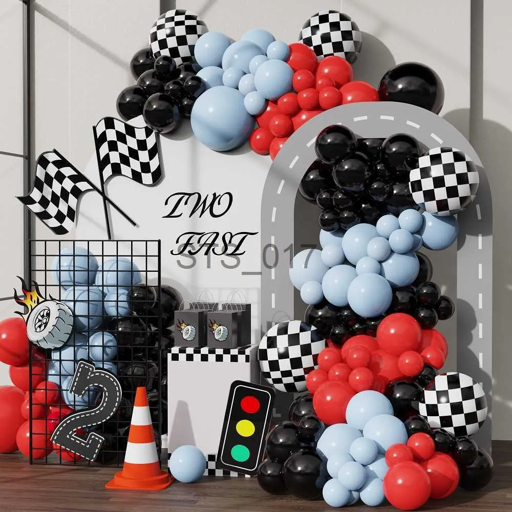 Racing Car Birthday Party Decorations - Balloon Arch Garland Kit, Race ...
