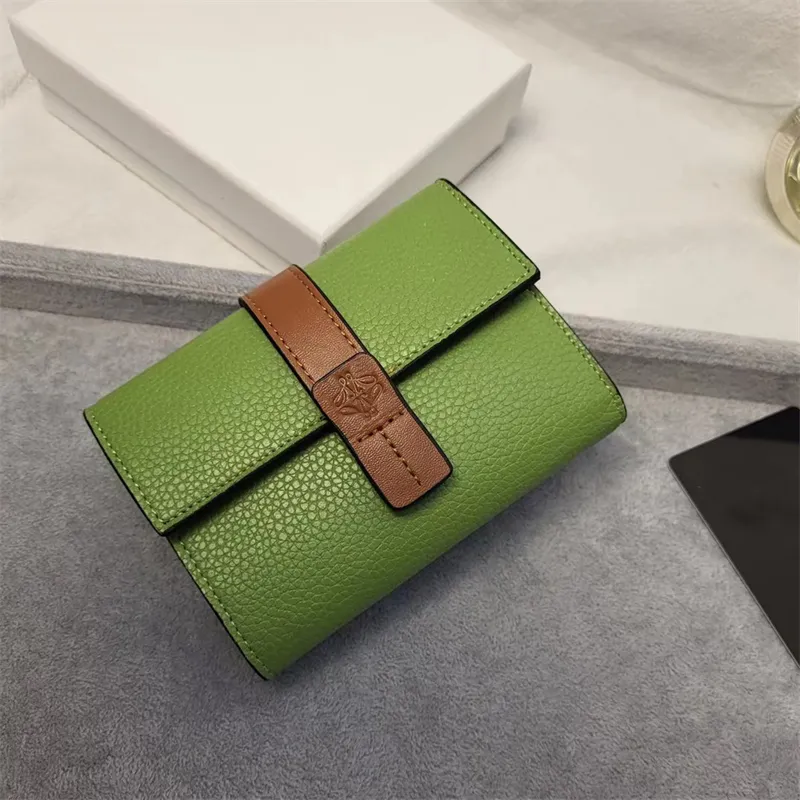 Luxury Designer Wallet For Women Men Purse Leather Zipper Card Holder Short Wallets Anagram Embossing Brand Coin Purses