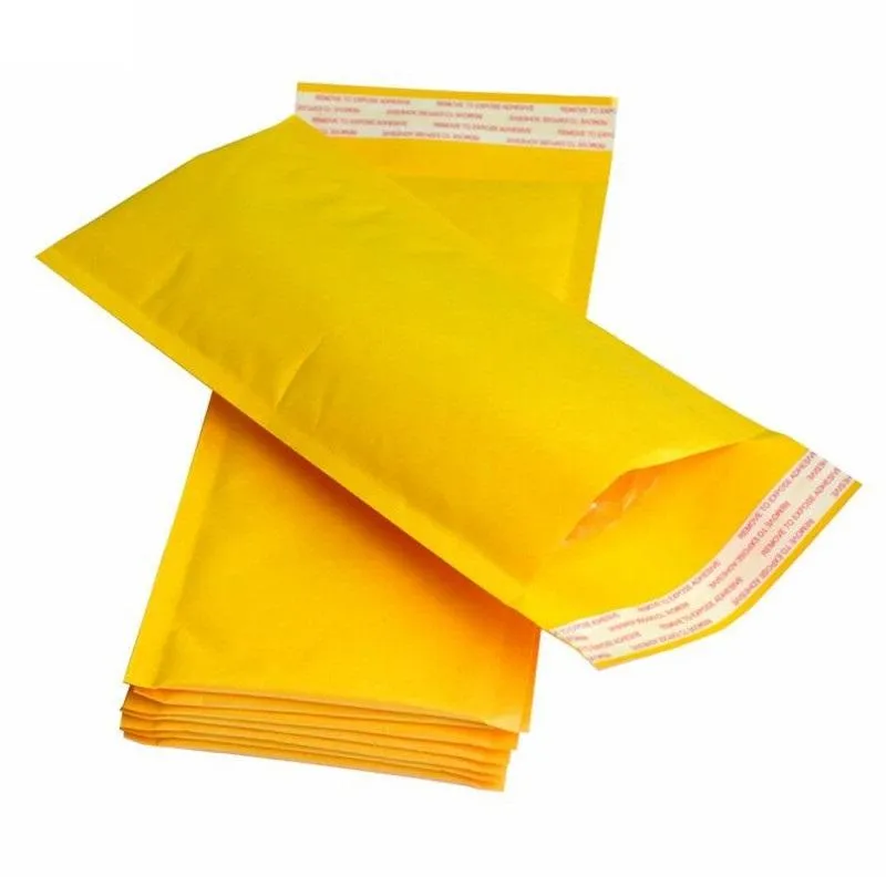 Mailer 20pcs/Langstil Kraftpapierverpackung Bubble Mailer -Taschen gepolsterter Versandumschlag mit Bubble Mailing -Tasche