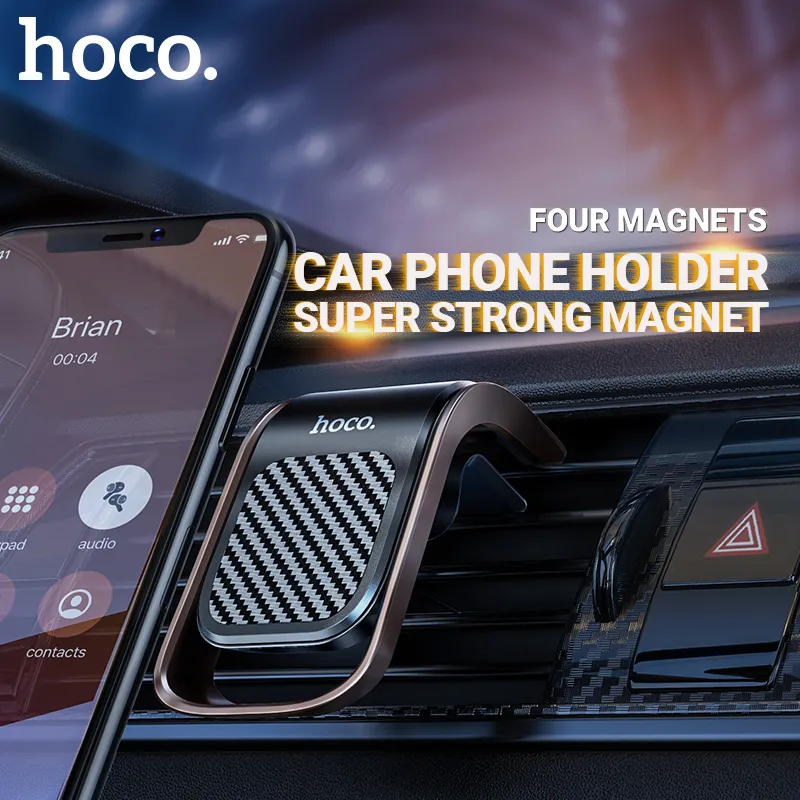 Hoco Magnetyczne uchwyt telefonu do telefonu GPS Mobile Smartphone Air Vent Clip dla iPhone 12 Pro 8 Huawei Xiaomi Samsung