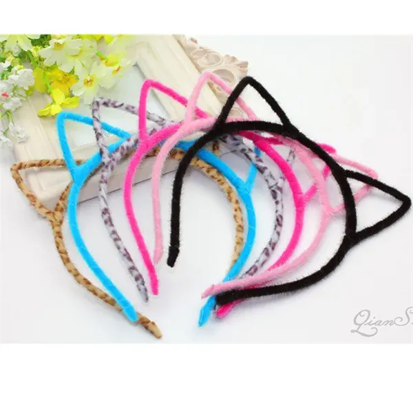 Moda Peluş Kız Kedi Kulak Bandı Çok Renkli Modelleme Ince Hairband Little Devil Preslenmiş Aksesuarlar AB744