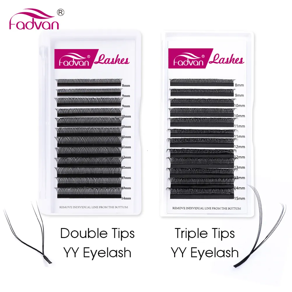 FALDEALASHES FADVAN 3D YY SHAPED LASHES EXTENRING 3分割ヒントまつげソフトバスフラッシュCDDDカールハンドメイド高品質の施設ファンまつげ230627