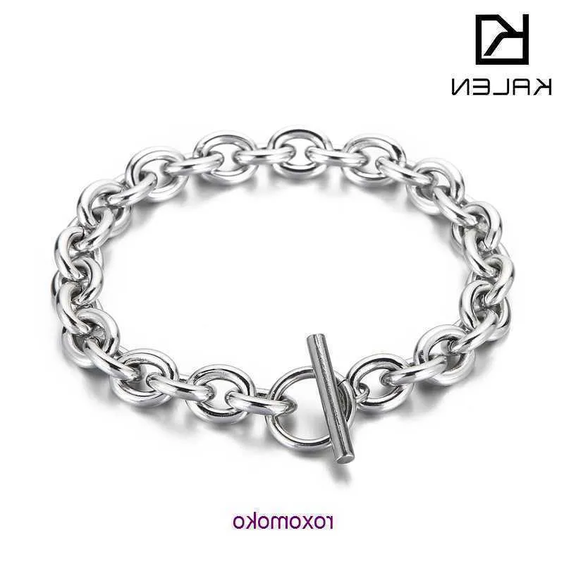 Clic H bracelet For sale Stainless steel OT buckle O shaped chain with polished edge trendy and personalized corner female jewelry With Gift Box 8E4L