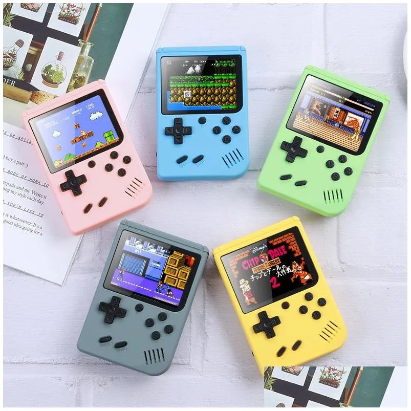 Przenośne gracze gracze Handheld wideo Retro 8 -bitowe mini 400 gier 3 w 1 AV Pocket Gameboy Color Lcd Drop dostawa Akcesoria DHGLW