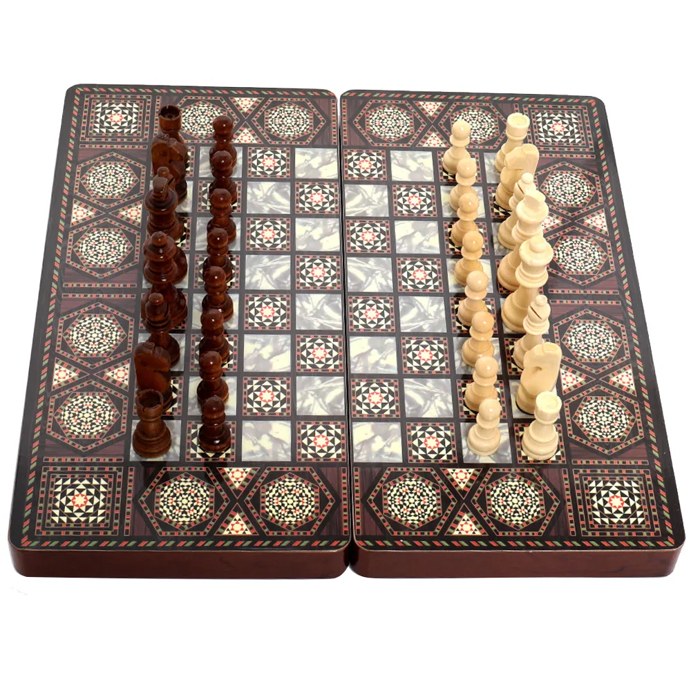 Ir jogo de tabuleiro de xadrez conjunto dobrável portátil chinês