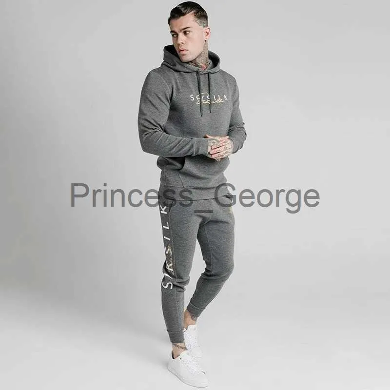 Heren Trainingspakken Nieuwe Sets Heren Sportkleding Trainingspak Herfst Winter Sik Zijde Sets Hoodies Sweatshirts Casual Joggers Broeken Joggingbroeken Trainingspak Heren x0627