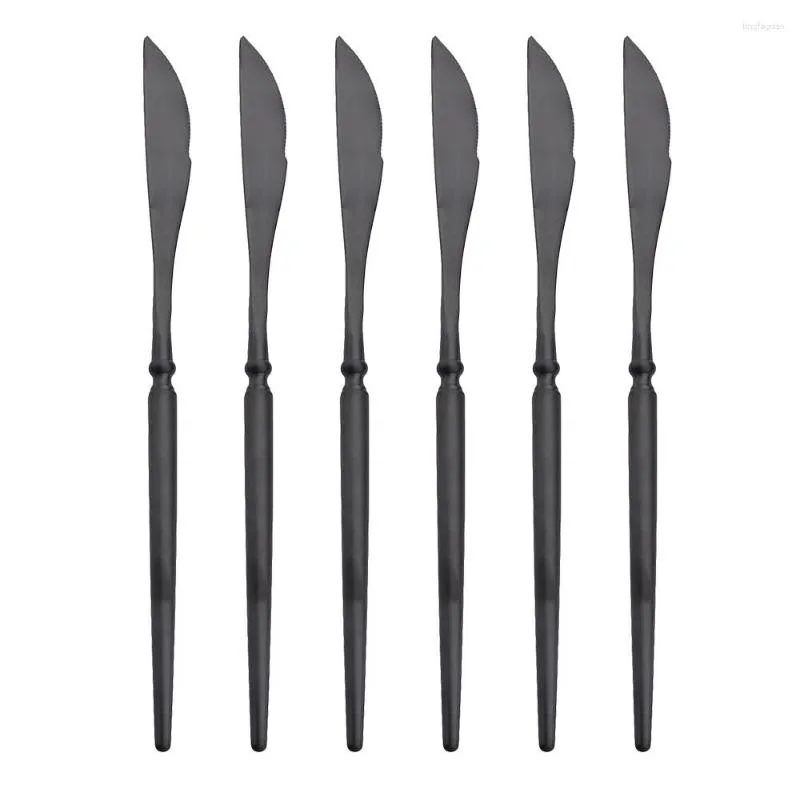 Dinnerware Sets 6Pcs Dinner Knife Set 304 Stainless Steel Steak Creative Cutlrty Silverware Western Flatware Kitchen Accessorie