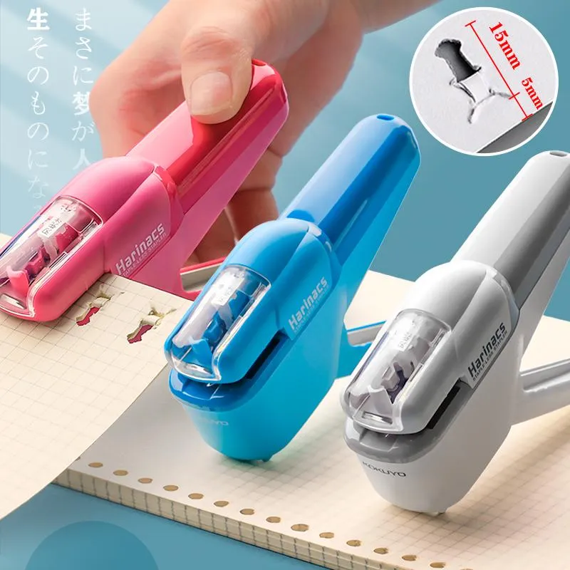 ENSEMBLE ANTAPLE Free Stapler Time Gasing Scaples sans effort d'aiguille sans empattement Hand Handled Mini Portable Stapler School Office BookBinding Supplies