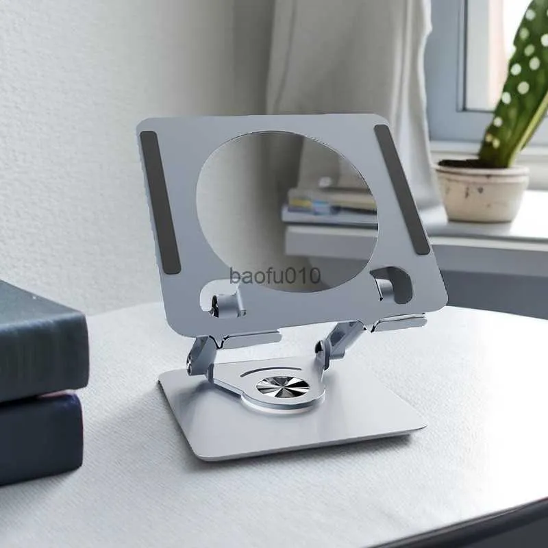 Tablettfäststöd 360 Rotation 4-13 "Telefon Tablet Stand Support Laptop Hollowed Game Cooling Holder för iPad-tillbehör L230619