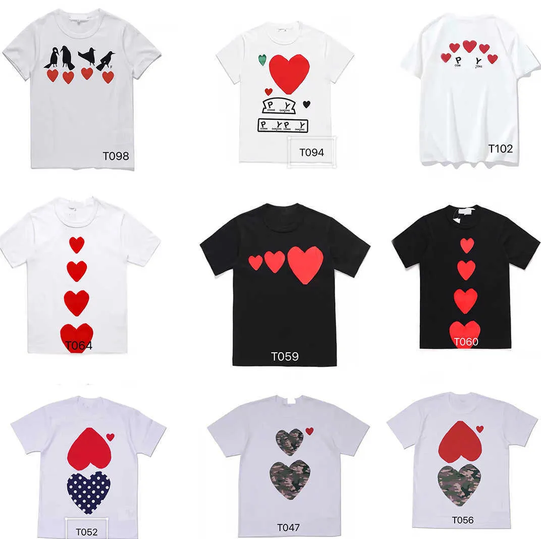 lu Fashion Heren speelt t -shirt CDG Designer harten Casual vrouwen s des badge Garcons Hoge kwaliteit goedkope groothandel AAA