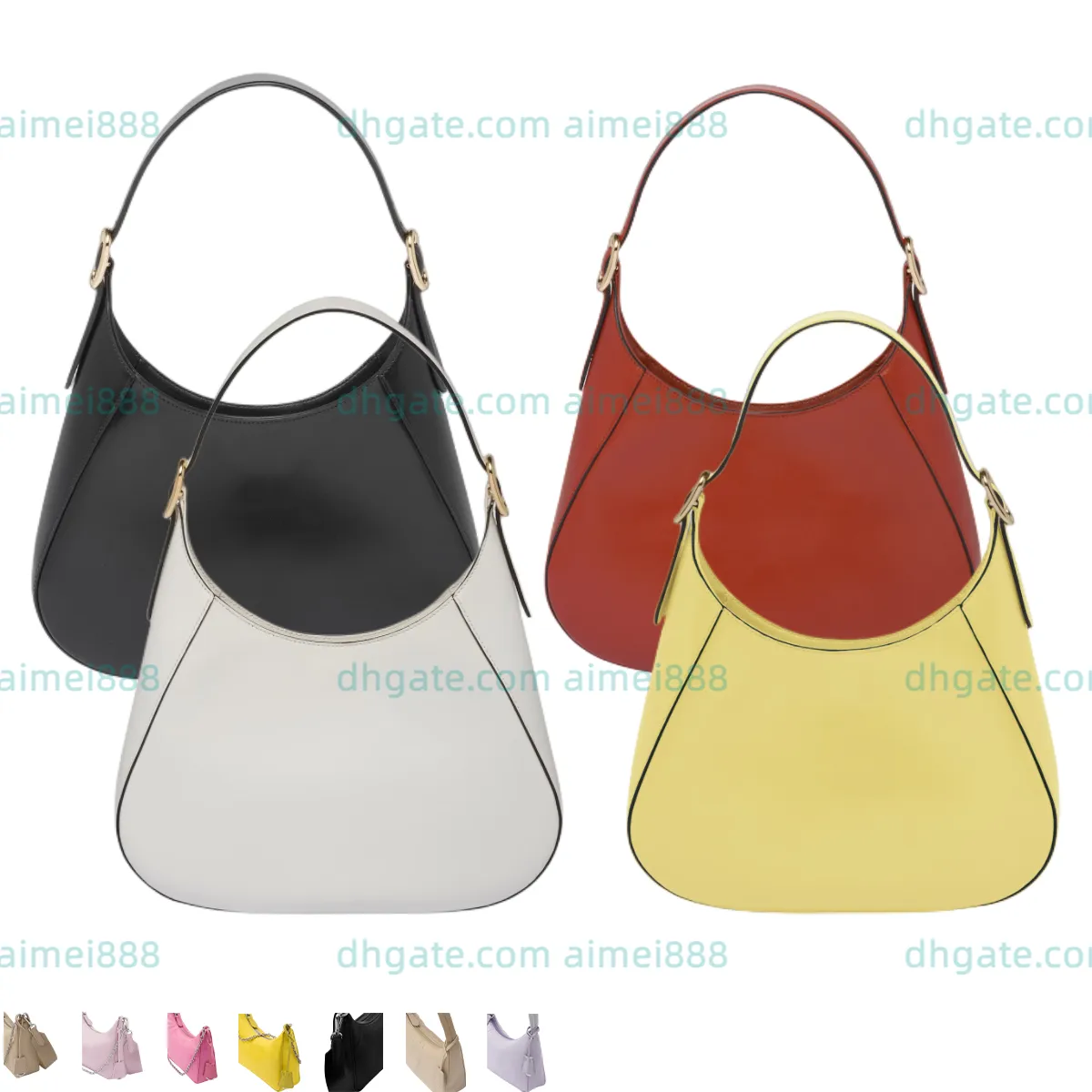 Article de vente chaude de luxe Hobo Sacs sous les aisselles en nylon 3pcs Sac à bandoulière Sacs à main de taille moyenne Sacs Cultch Designers Femmes Sacs à bandoulière en cuir Fourre-tout