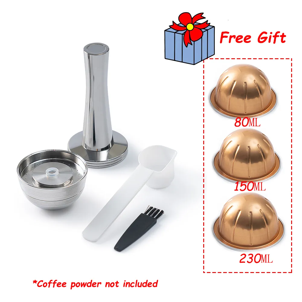 For use only with Nespresso Vertuo Next Vertuoline Reusable Stainless Steel  Capsule Refillable Coffee Filter with Original Pod