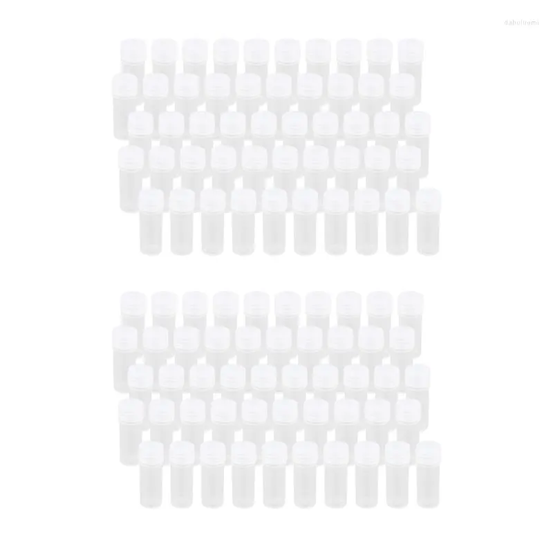 Butelki do przechowywania 100 -krotne plastikowa butelka próbki 5 ml lampa testowa LAB MAŁA PIĘKNA PRZEDMIOTA