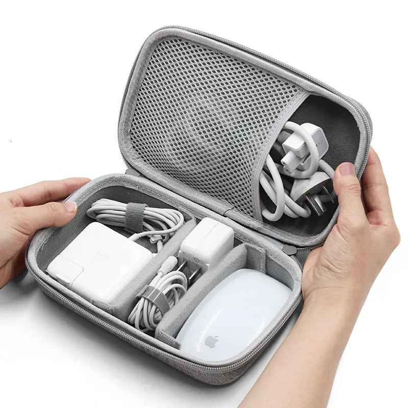 하드 쉘 디지털 가제트 보관 가방 Mac 어댑터 마우스 데이터 케이블 이어폰 HDD 전자 가제트 주최자 케이스 CX220412