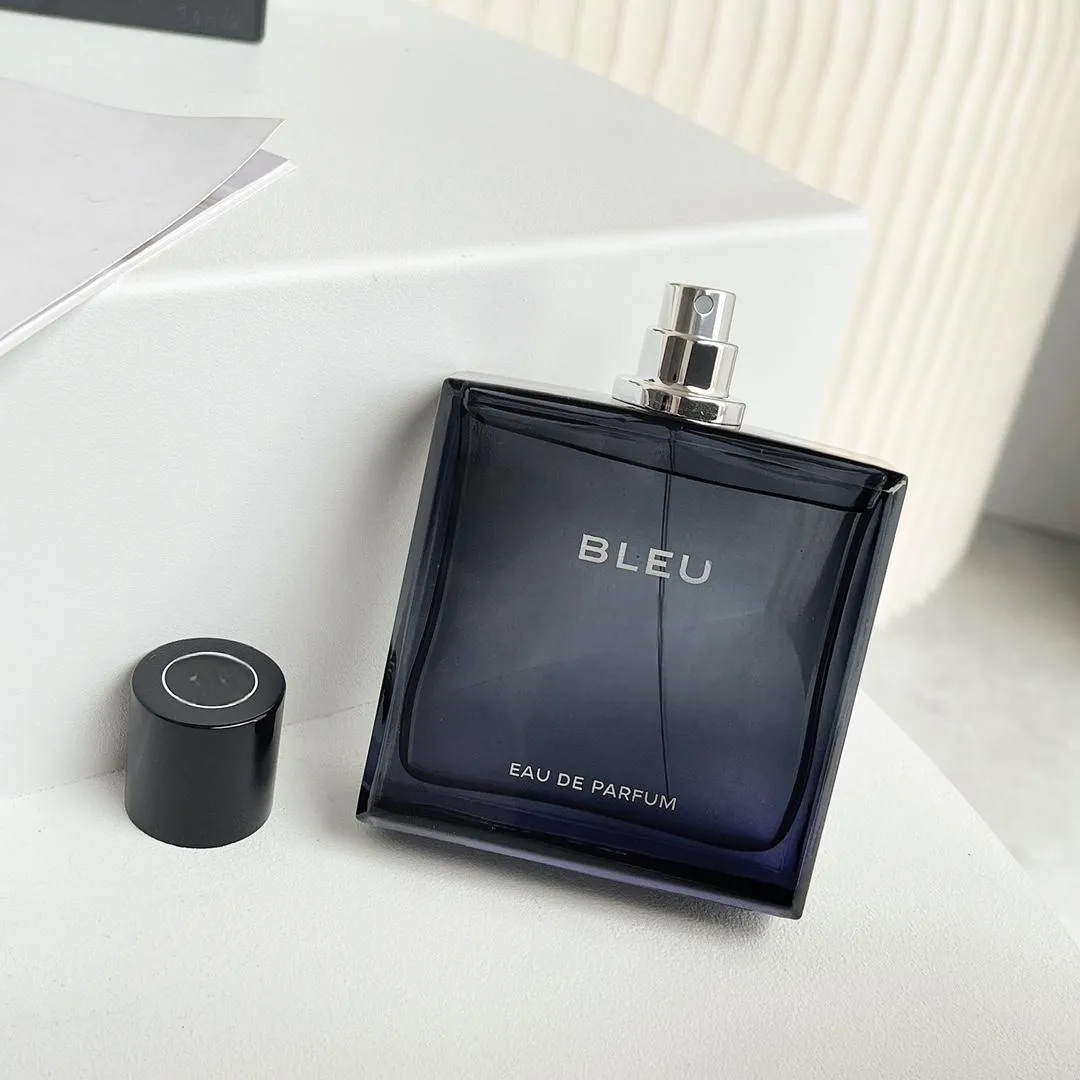 Другие модные аксессуары Мужской одеколон 100 мл BLEU Perfume Eau De Parfum Туалетная вода Стойкий запах Бренд Man Pour Homme Spray Cologne Бесплатная доставка