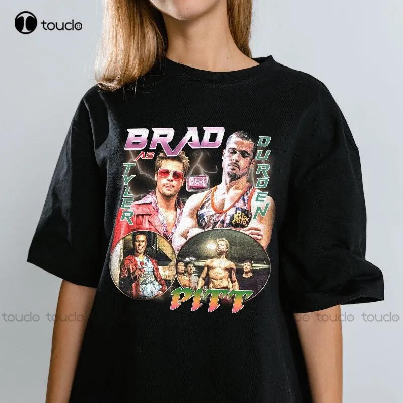 Męskie koszulki Brad pit-shirt pishirt pisweatshirt Pifight Club Vintage 90s Christian Tshirts Women XS-5xl