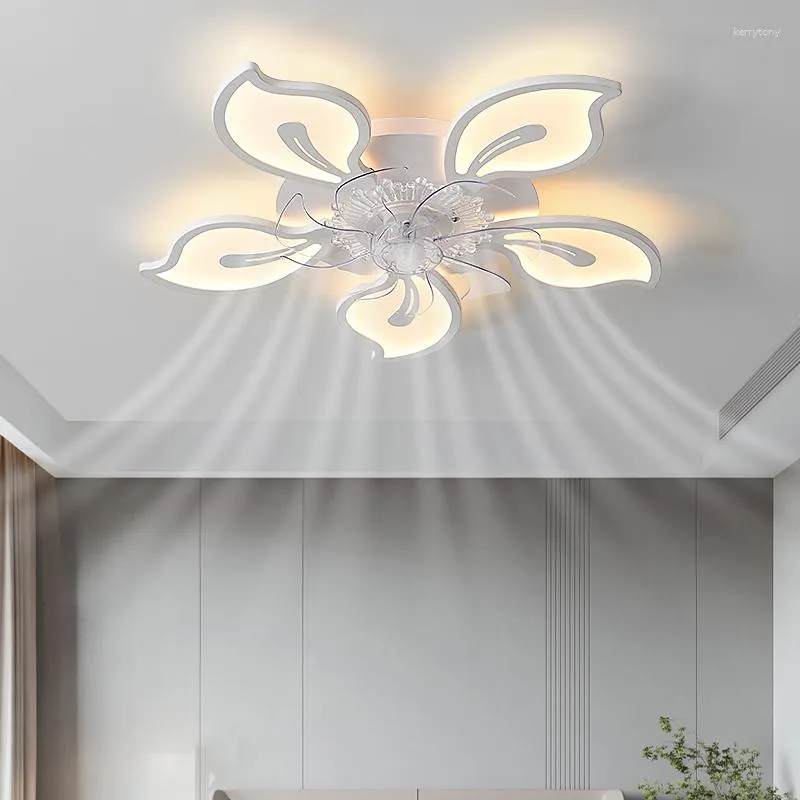 Chandeliers Modern Led Fan Chandelier Lam Lights For Bedroom Studyroom Children's Room Home Decor White Color