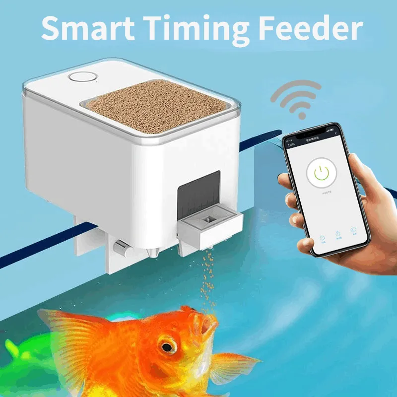 Feeder Automatyczne akwarium akwarium Timingwifi bezprzewodowa aplikacja smartfona inteligentnego SER Voice Pilot Control Feeding P230626