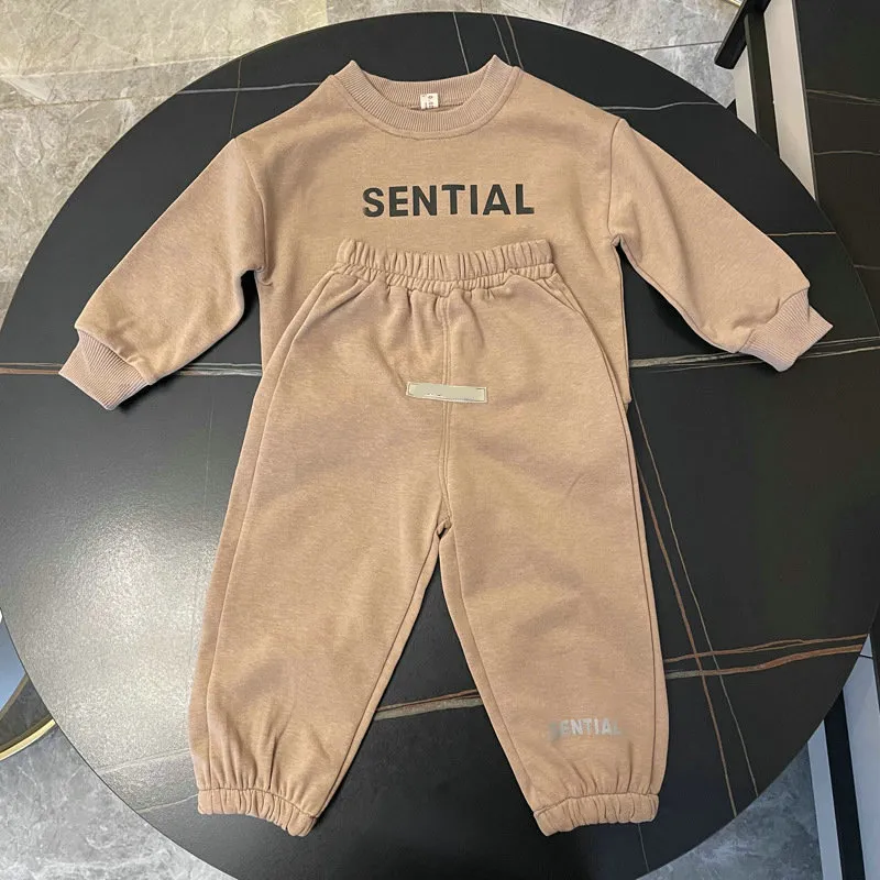 Kläder sätter vår höst barn design kläder t shirt byxor barn kläder baby tracksuit spädbarn casual kläder df
