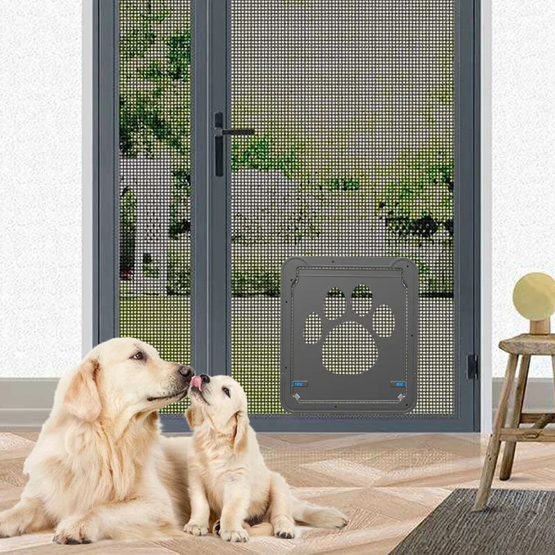 Andra hundförsörjningar ZK30 Easy Install Pet Door Safe Lockable Magnetic Screen Outdoor Dogs Cats Fashion Window Gate House ENTER FREELY 230626