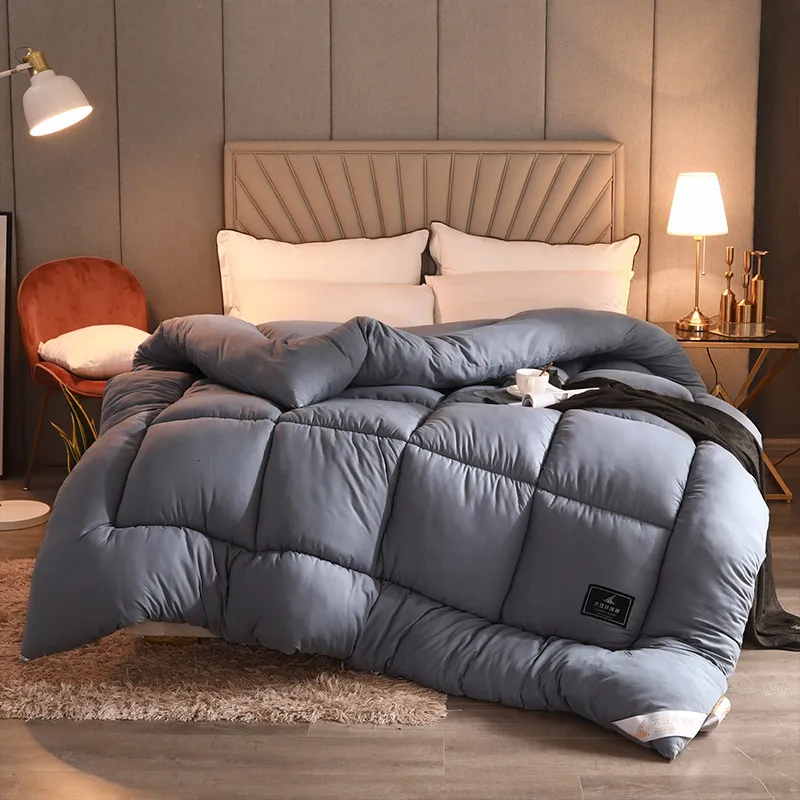 Comforters sets Thickening Winter Quilted Luxury Brushed Warm Blanket Goose Down Duvet Quilt 3D Bread All Season Comforter Core Edredon 230626