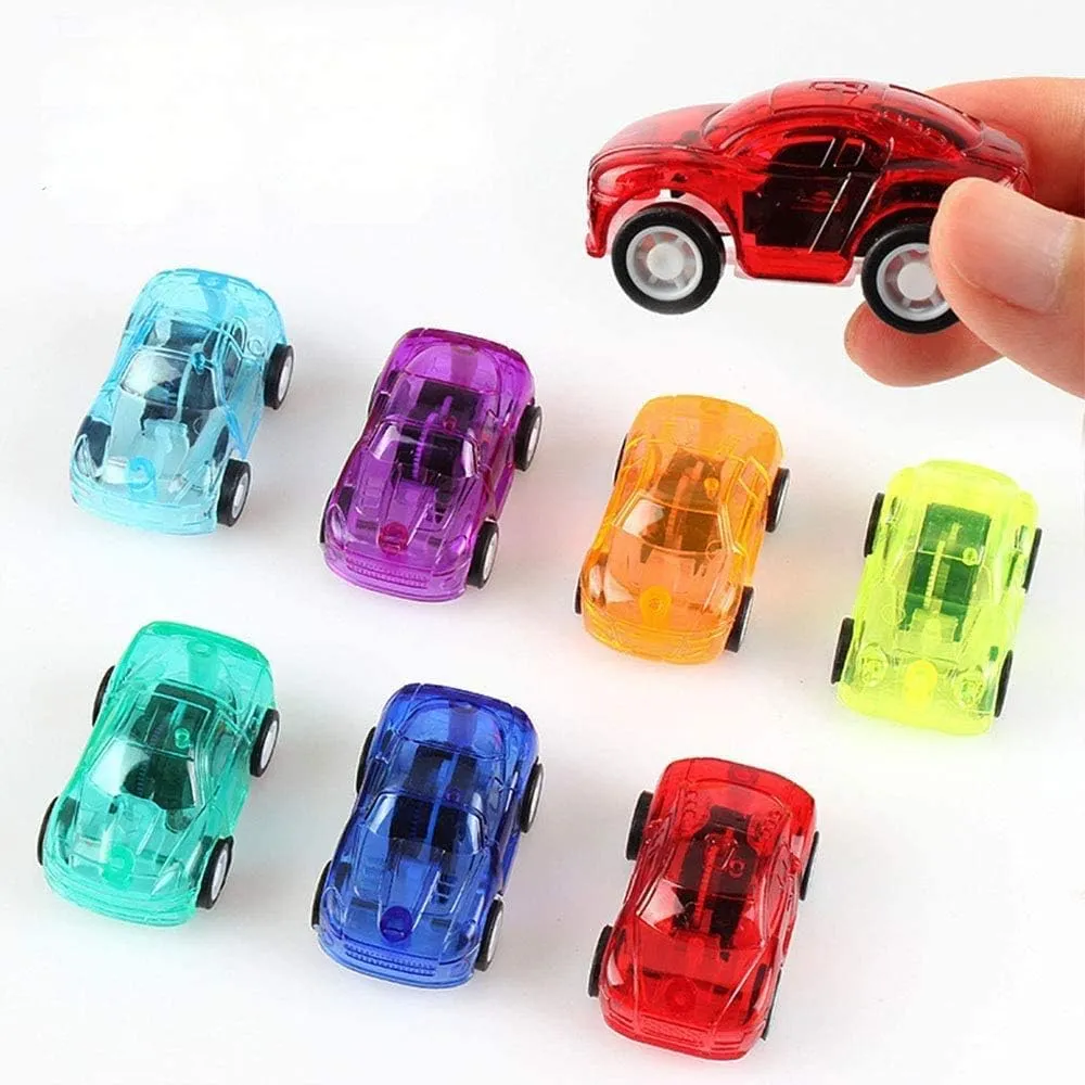 Party Favor Mini Car Toys Pociągnij samochody wyścigowe Treasure Box Box for Classroom Mini Vehicle Nagrody karnawałowe