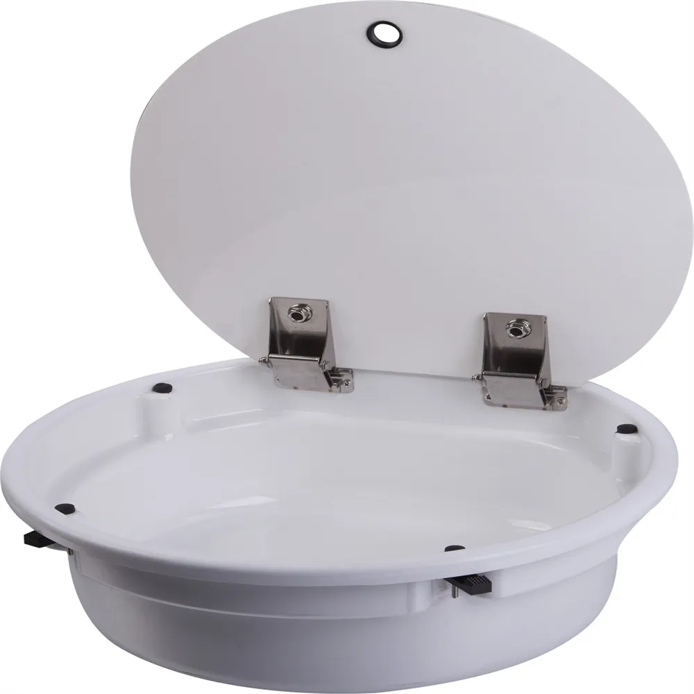 Round White Acrylic Sink Basin With Lid 430*140mm Boat Caravan Camper GR-Y010A