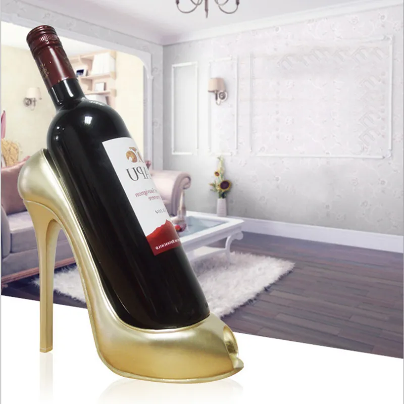 Narzędzia barowe na wysokim obcasie butelka do butelek wina Stylowe stojaki na prezent Akcesoria do domu czerwone kreatywne 230626