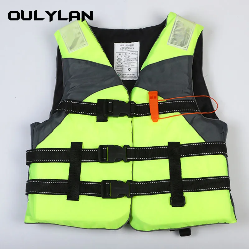 Gilet de sauvetage Bouée Oulylan Sécurité pour adultes en plein air Natation Canotage Puddle Jumper Polyester Ski Dérive Sports nautiques Homme Veste 230626