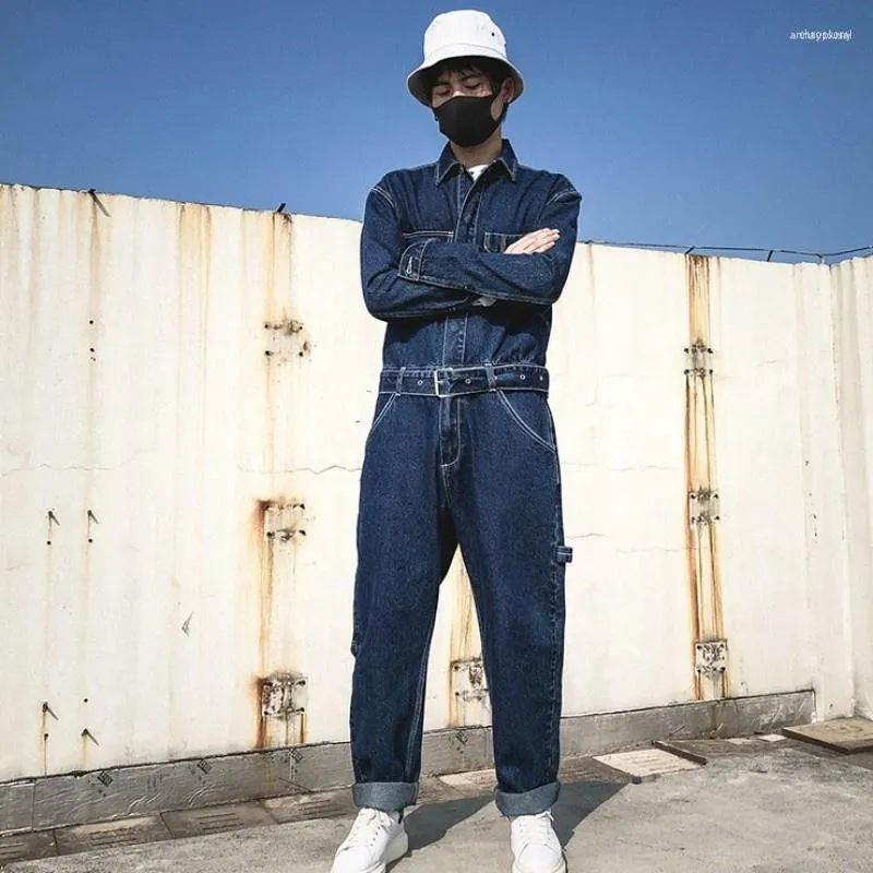 Vintage Mens Denim Jumpsuits With Multi Pockets And Straight Cargo Denim  Trousers For Autumn And Winter High Street Loose Hip Hop Overalls From  Annayplusal, $70.24 | DHgate.Com