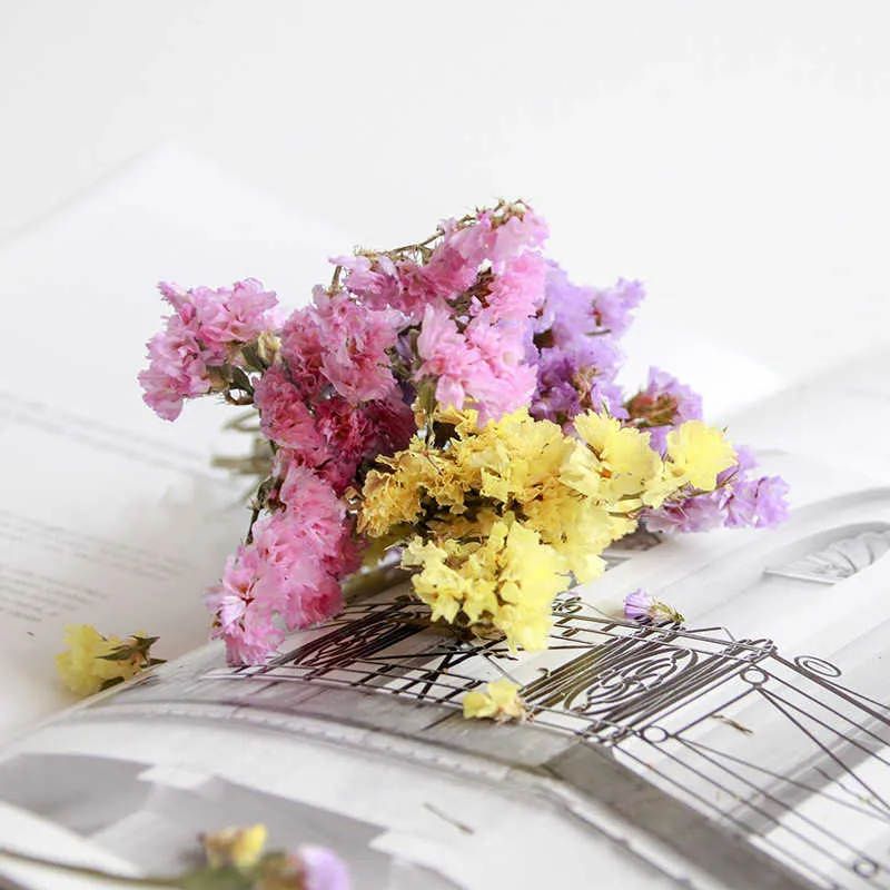Getrocknete Blumen, Vergissmeinnicht, Mini-Blumenstrauß für Kunst und Kunstharz, kleine Kunsthandwerke, Heim- und Raumdekoration, DIY-Kerzenmaterial