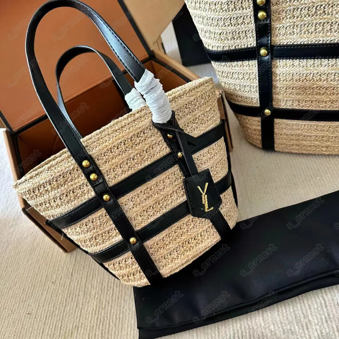 Designer Bag Ladies Commuter Vacation Dish Basket Shopping Bag Beach Bag Straw Woven Tote Bag Weave