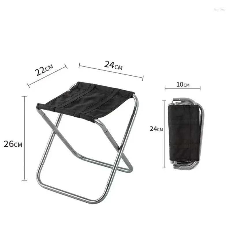 Meuble de Camp 1pc Mini Tabouret Pliant Chaise Magique Banc Portable Mare Ultra Léger Métro Train Voyage Pique-Nique Camping Pêche Pour Dehors