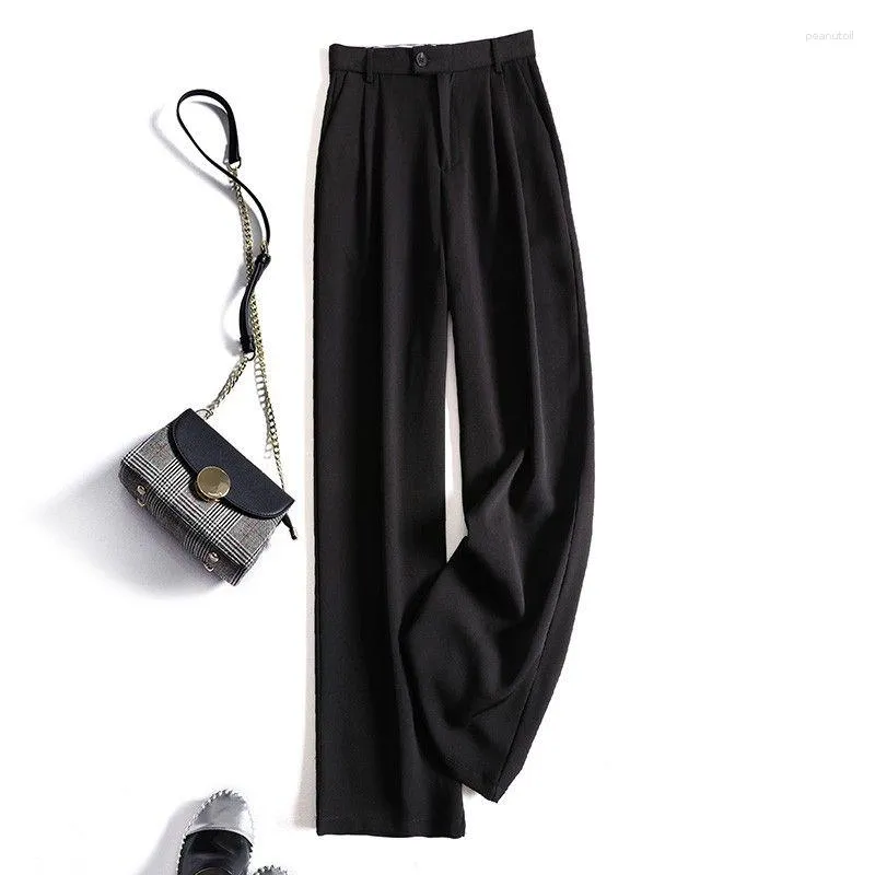 2023 Spring/Summer Womens Gray High Waist Straight Lounge Pants With Wide  Leg Drooping Design For Casual Slimming And Long Wear From Peanutoil,  $20.29