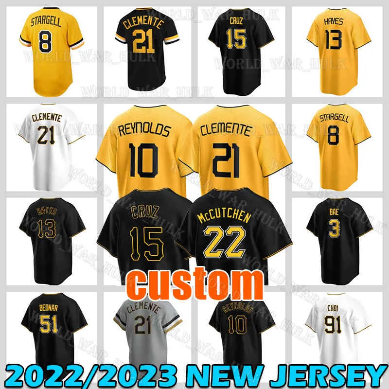 2023 City Connect Trikot Andrew 22 McCutchen 21 Roberto Clemente Willie Stargell Pittsburghs Dave Parker 15 Oneil Cruz Bryan Reynolds Pirates Barry Bonds Connor Joe