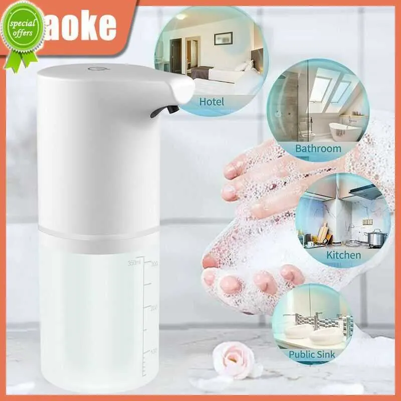 Ny ABS Automatisk alkohol Spray Soap Dispenser Smart Hand Washing Soap Dispenser Foam Washing Hands-Free Sanitizer för badrum Mini