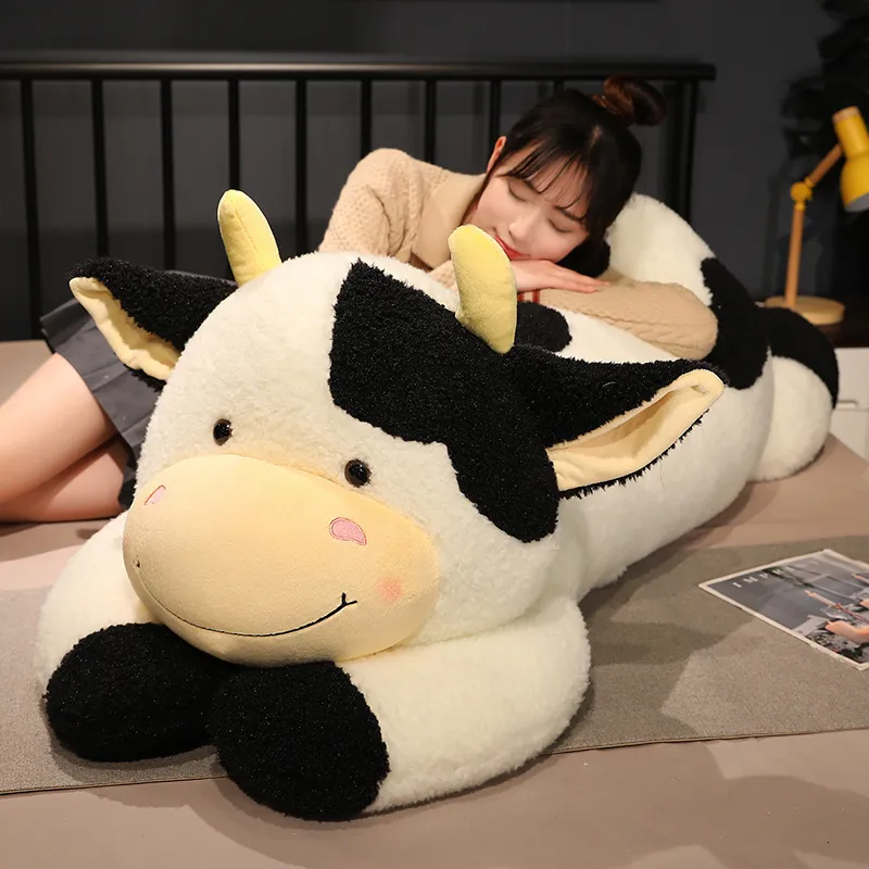 Soft And Cute Cow Cute Big Fluffy Pillows 90 110cm Long Stuffed