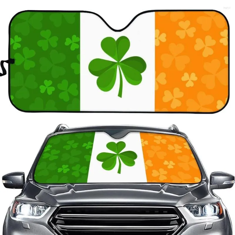 Schatten für die Windschutzscheibe, Sonnenschutz für Auto, modisches Irland-Flagge, Markendesign, universelle Windschutzscheibenabdeckung, langlebiger UV-Schutz, Sommer