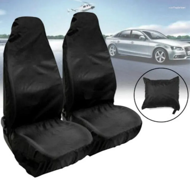 Car Seat Covers 2Pcs Front Protection Cover Universal Waterproof Breathable Auto Protector Cushion Dust-proof Case