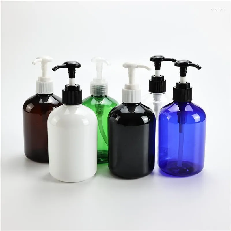 Botellas de almacenamiento Multicolor Chunky 300ML X 20 Envasado de jabón líquido de viaje con bomba de loción redonda Dispensador de contenedores de gel de ducha de champú