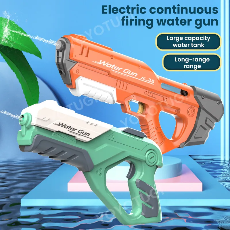 Electric Water Gun Summer Water Battle Toy With Auto Absorption