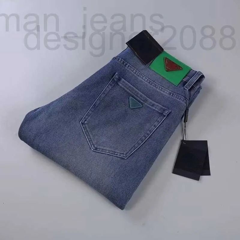 Men's Jeans designer Designer jean pants fashion inverted triangle denim trousers men women elastic slim slacks straight jeans winter ZB2C 8M1M