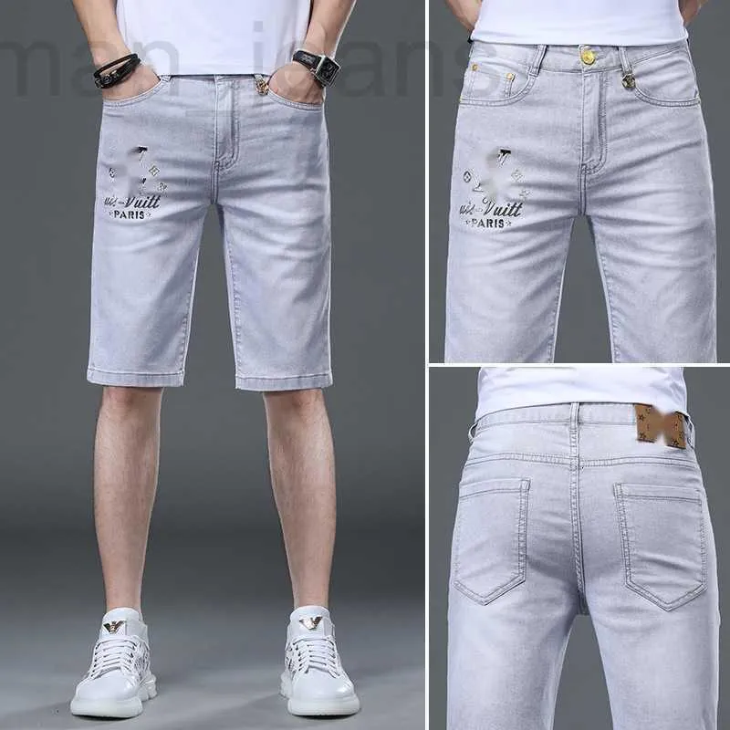 Jeans pour hommes concepteur à la mode Denim Shorts été mince doux élastique polyvalent haute couture cinq points pantalons hommes 4YNK