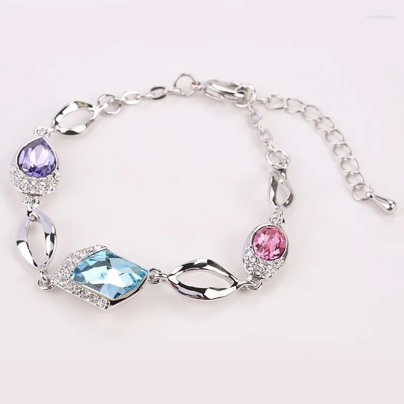 Link Bracelets BN-00045 Authentic Austria Crystal For Women Korean Fashion Jewelry And Accessories Gift On March 8 Womens Day