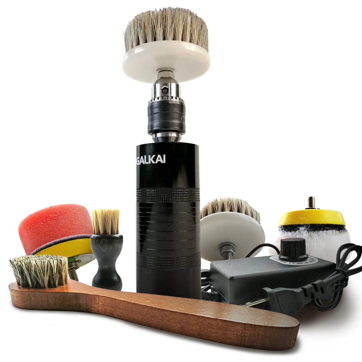 Shoe Brushes Professional Adjustable Speed Electric Polisher Kit Clean Dust Leather Care Shine Set Polishing Boot 230626